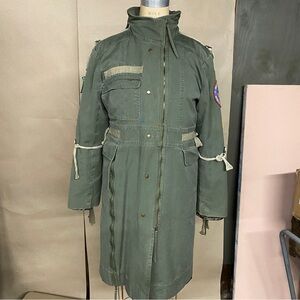 Green Military Style Coat